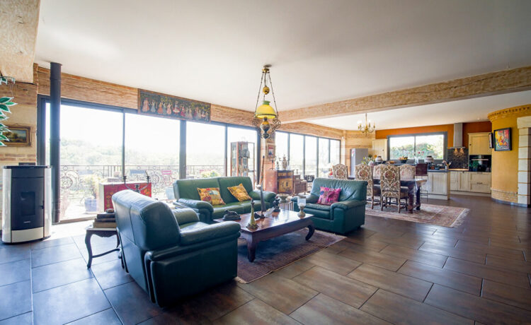 Maison T5 avec piscine et vue Pyrénées